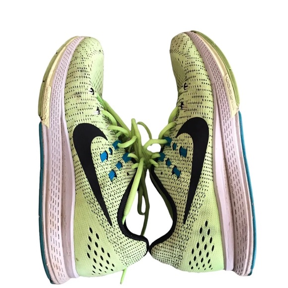 Nike Zoom Running Sneakers Structure 19 Flash Lime Green Black Women Size 8 - Picture 8 of 8